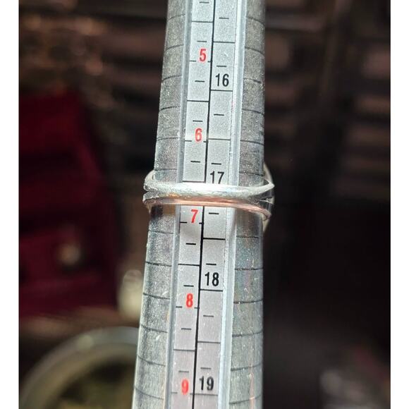 Vintage Sterling Silver Ring With Turquoise Stone Size 6.5 Intricate Rope Detail - Picture 3 of 9